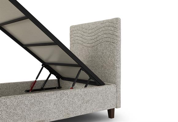 Efsane 90x190 Baza - Başlık Seti ( Pavlova - Açık Gri)