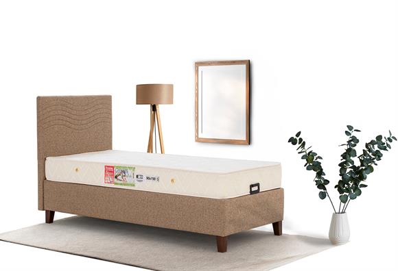 Efsane 90x190 Baza-Başlık Seti (Hardal)