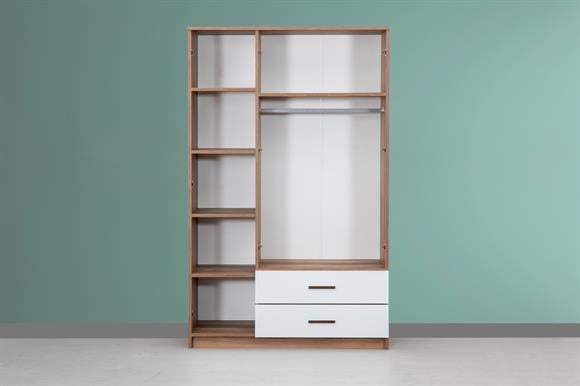 Ekoline 3 Kapaklı Çekmeceli Aynalı Dolap (Opak Beyaz)