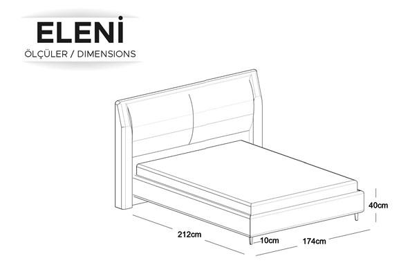 Eleni 160X200 Döşemeli Açılır Baza
