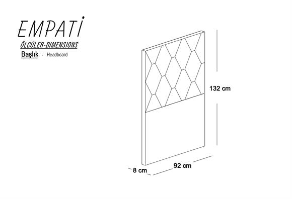 Empati 90 Lık Başlık - (Krem)