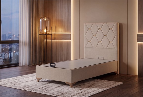 Empati 90X190 Açılır Baza - (Krem)