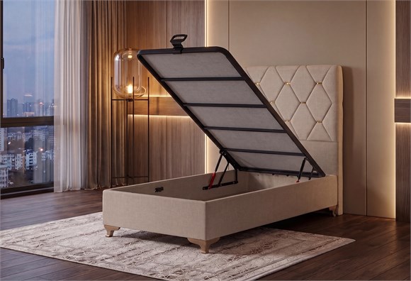 Empati 90X190 Açılır Baza - (Krem)