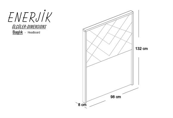 Enerjik 90 Lık Başlık - (Ekose Krem)