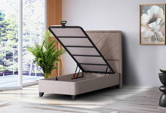 Enerjik 90X190 Açılır Baza - (Ekose Krem)