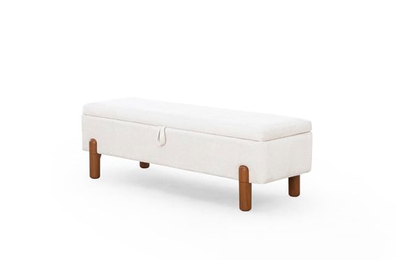 Ezel 130luk Sandıklı Bench - Krem