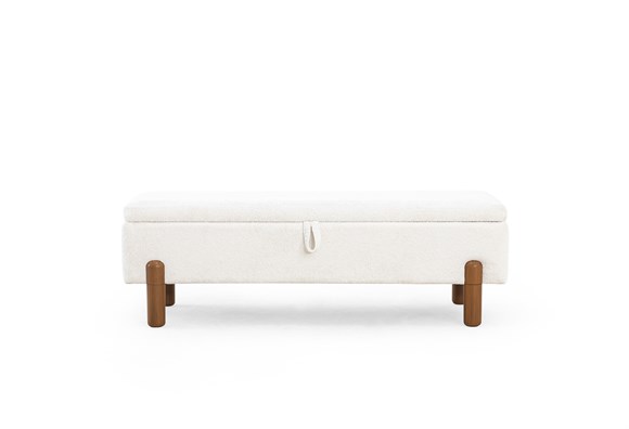 Ezel 130luk Sandıklı Bench - Krem