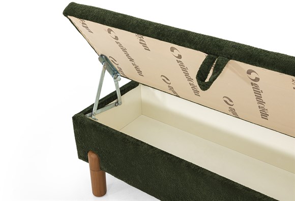 Ezel 130luk Sandıklı Bench - Koyu Yeşil