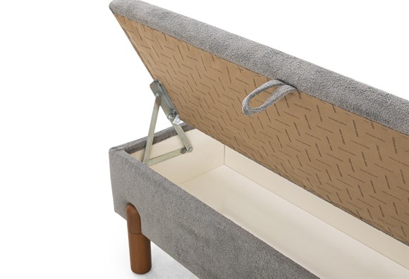 Ezel 130luk Sandıklı Bench - Açık Gri