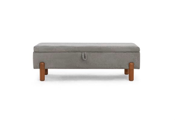 Ezel 130luk Sandıklı Bench - Açık Gri