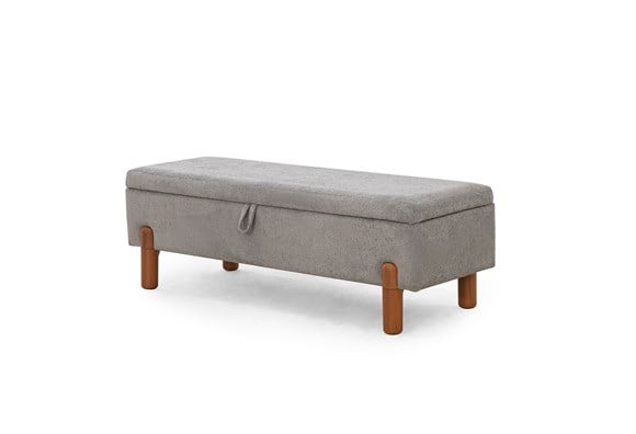 Ezel 130luk Sandıklı Bench - Açık Gri