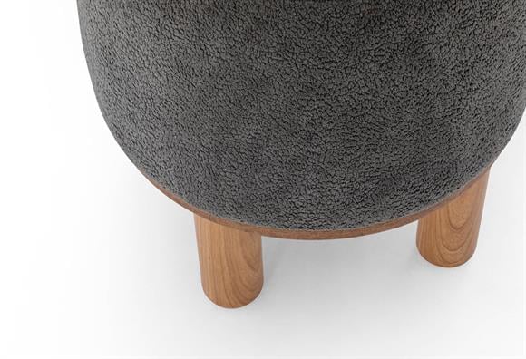 Ezel 45 Lik Puf - Açık Gri