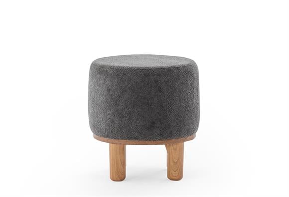 Ezel 45 Lik Puf - Açık Gri