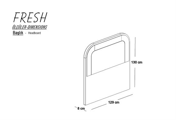 Fresh 120 Lik Başlık - (Vizon / Gri)
