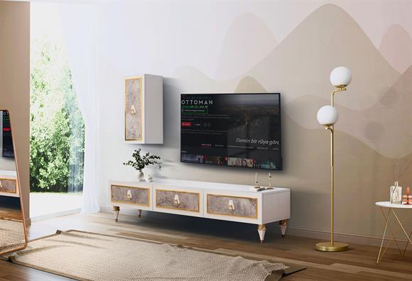 Golden Tv Sehpası+ Ünite Üstü