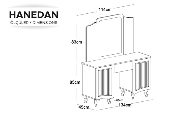 Hanedan Makyaj Masası Takımı