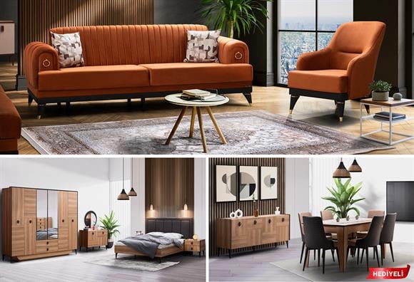 Helen Düğün Paketi (Yatak+Karyola Hediye)