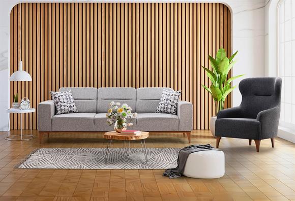 Hira Koltuk Takımı (Taş Rengi)