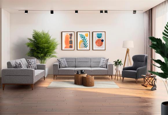 Hira Koltuk Takımı (Taş Rengi)