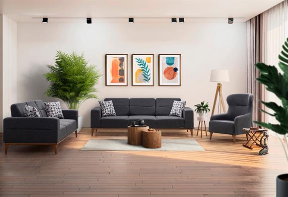 Hira Koltuk Takımı (Taş Rengi)