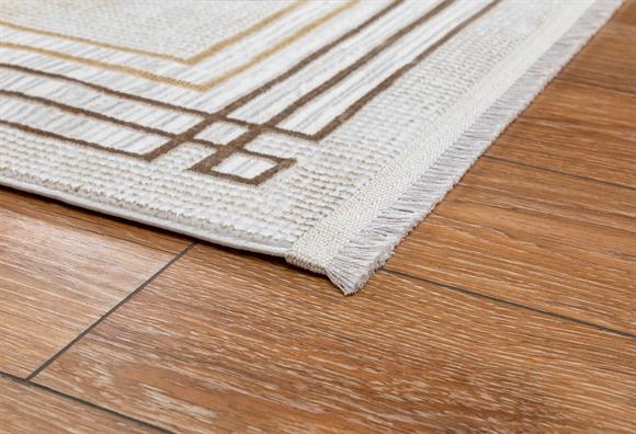 Kadife Krem/Vizon Halı 100X300 (KF433A)