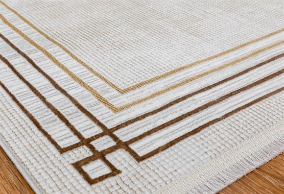 Kadife Krem/Vizon Halı 120X180 (KF433A)