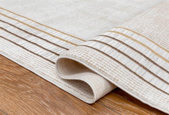 Kadife Krem/Vizon Halı 80x300 (KF433A)