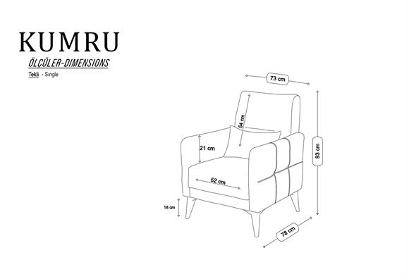 Kumru Berjer Tekli (Kaz Ayağı Kahve /Vizon Kırlent)