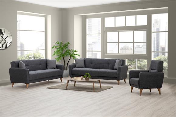 Kumru Kanepe Takımı (Koyu Gri)