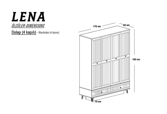 Lena 4 Kapılı Dolap