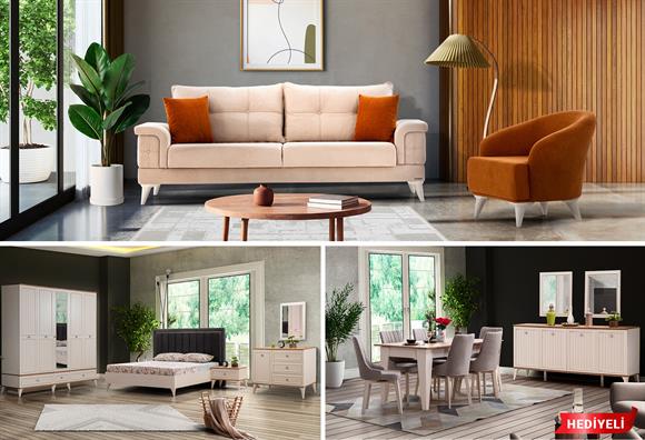 Lena Düğün Paketi(Yatak+Karyola Hediye)