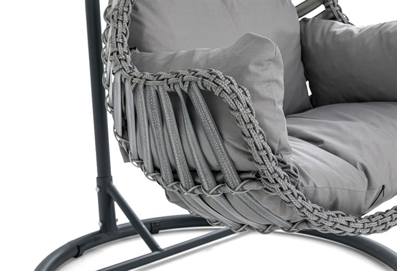 Lion Rattan Örme Salıncak (Gri)