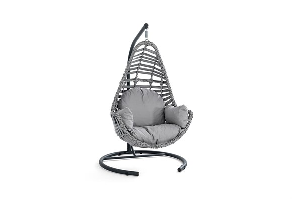 Lion Rattan Örme Salıncak (Gri)
