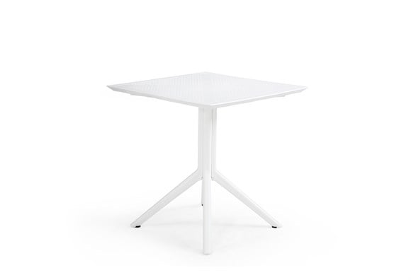 Liza 70X70 Rattan Masa (Beyaz)