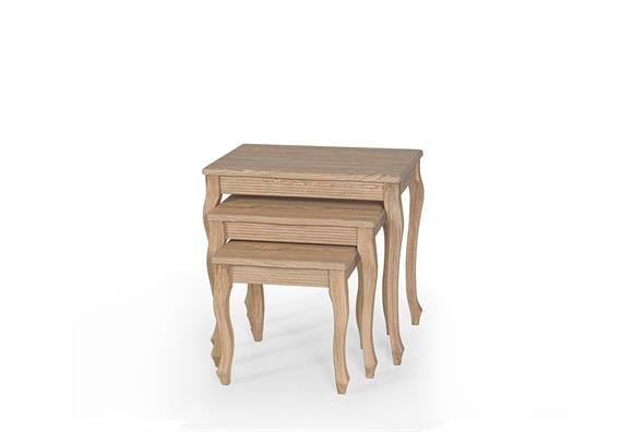 Lükens Zigon Sehpa (Meşe Ayak-Meşe)