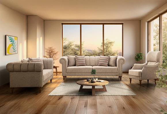 Meriç Koltuk Takımı (Sütlü Kahve)