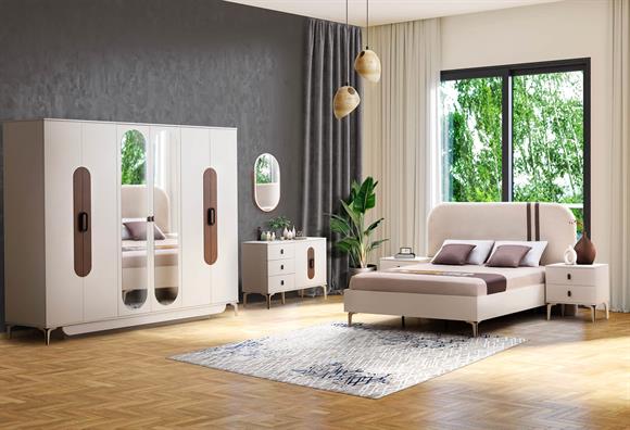 Milano 6 Kapılı Yatak Odası Takımı (Aynalı)