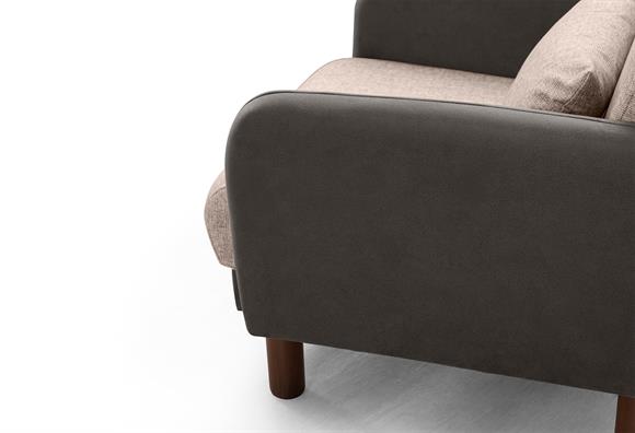 Milano Berjer (Gri Deri-Cappucino Kumaş)