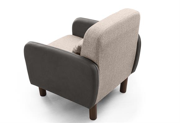 Milano Berjer (Gri Deri-Cappucino Kumaş)