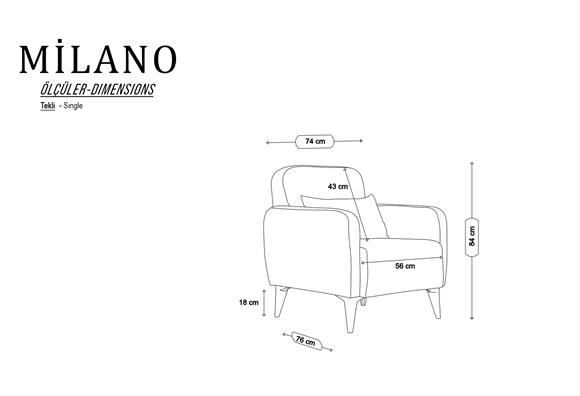 Milano Berjer (Kahve Deri-Kahve Kumaş)