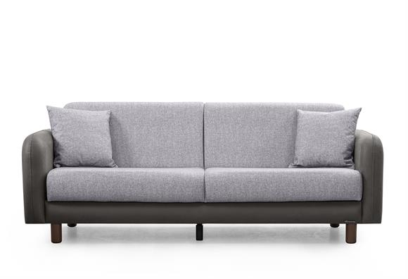 Milano Kanepe (Gri Deri-Gri Kumaş)