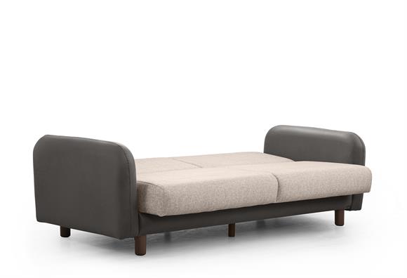 Milano Kanepe (Gri Deri-Cappucino Kumaş)