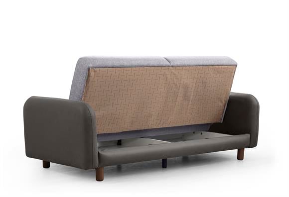 Milano Kanepe (Gri Deri-Gri Kumaş)