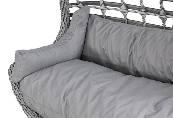 Napoli Rattan İkili Örme Salıncak (Gri)