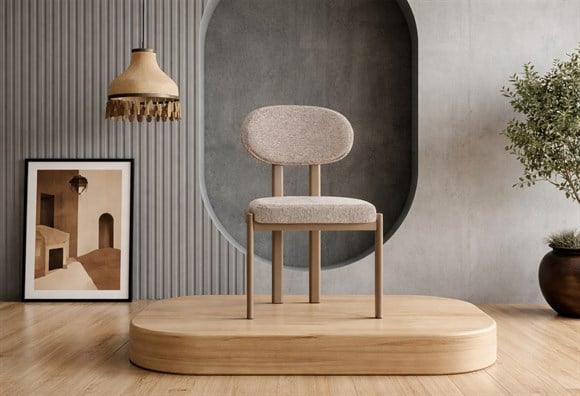 Nobel Sandalye (Mat Altın/Vizon)