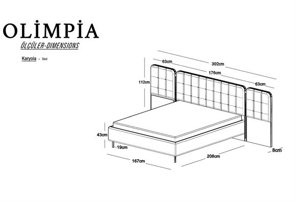 Olimpia 160 Lık Karyola