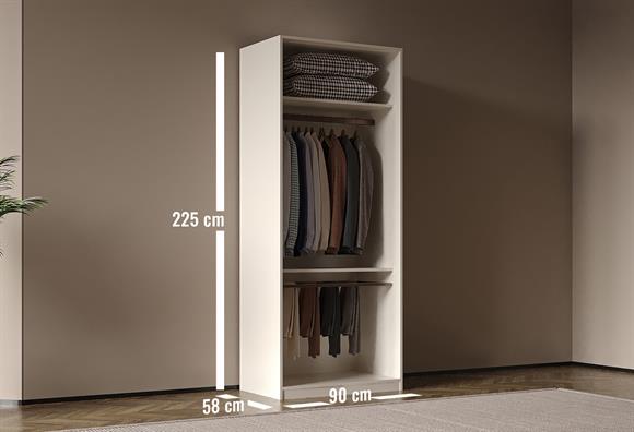 Olimpia İkili Pantolonluklu  Modül Dolap