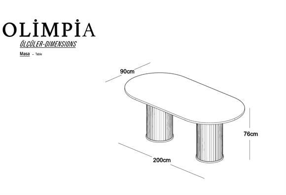 Olimpia Yemek Masası Takımı