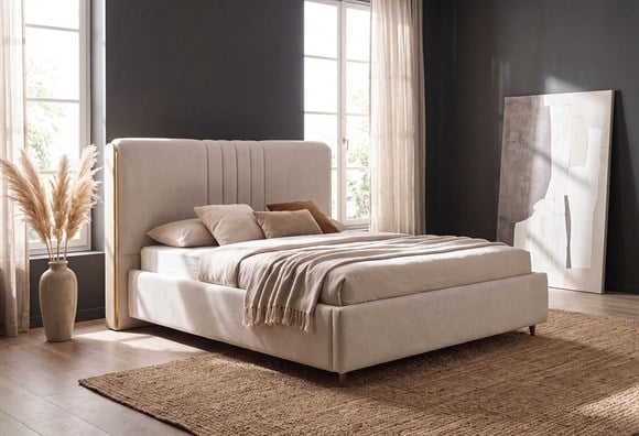 Perla 160x200 Döşemeli Baza Başlık Seti