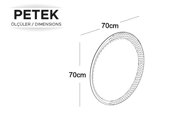 Petek Makyaj Masası Ayna Paneli 